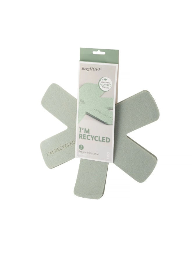 Berghoff 3-Pc Felt Pan Protector Set -Green - Image 2